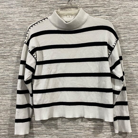 📍Wednesday Addams Striped Sweater Bold Stitching Gothic Academia Back-to-School - Picture 1 of 5
